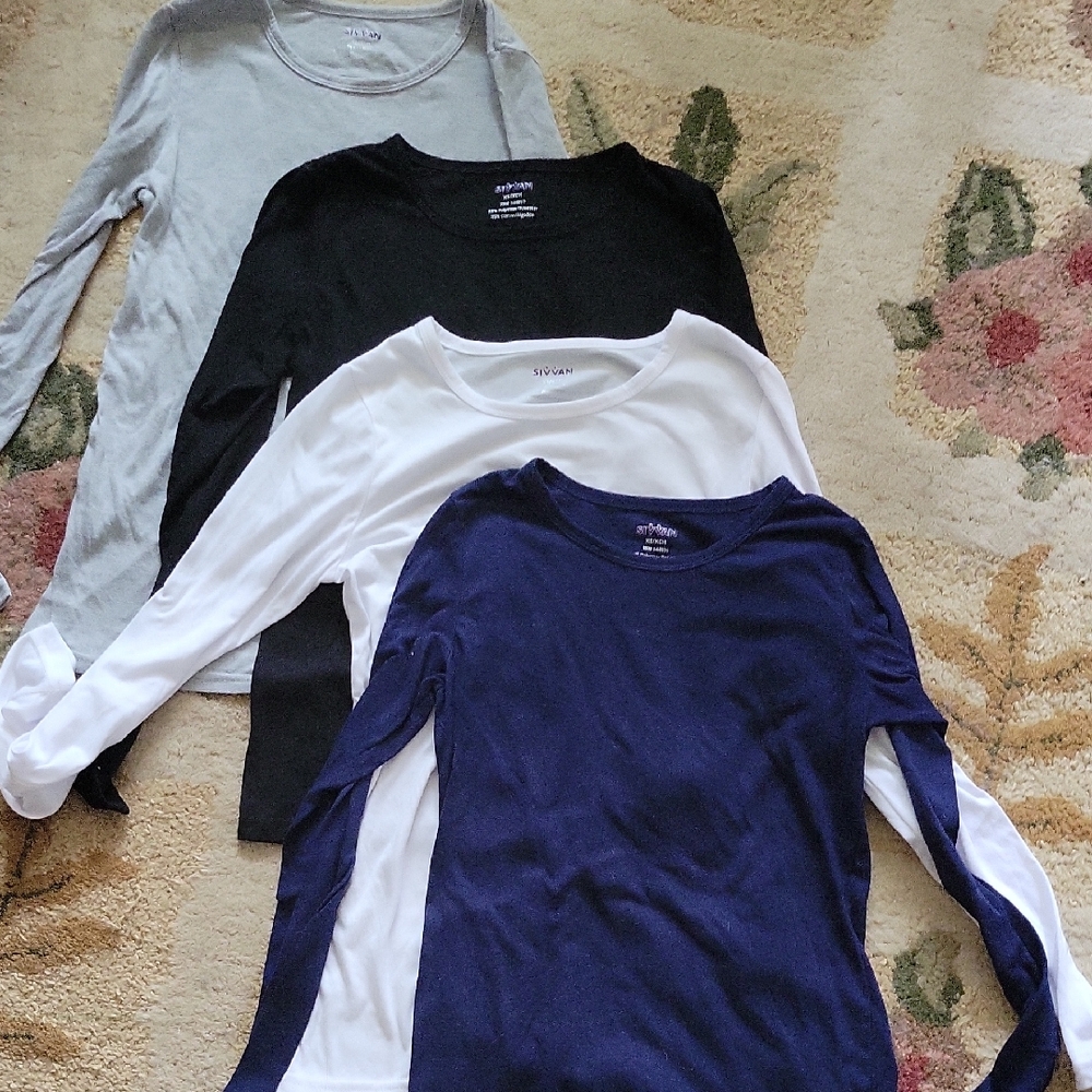 Set of Four Long Sleeve SIVVAN Medical Scrub Top Size XS